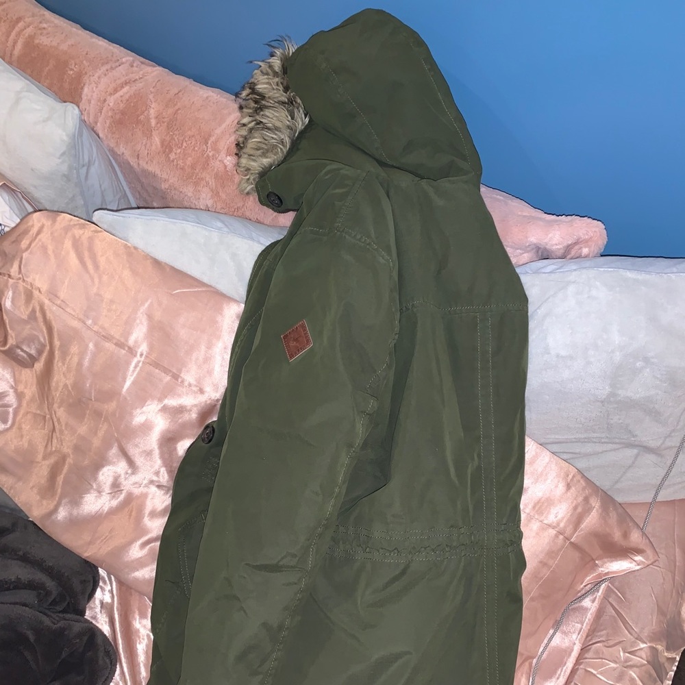 Army Green Hollister Parka Winter Coat